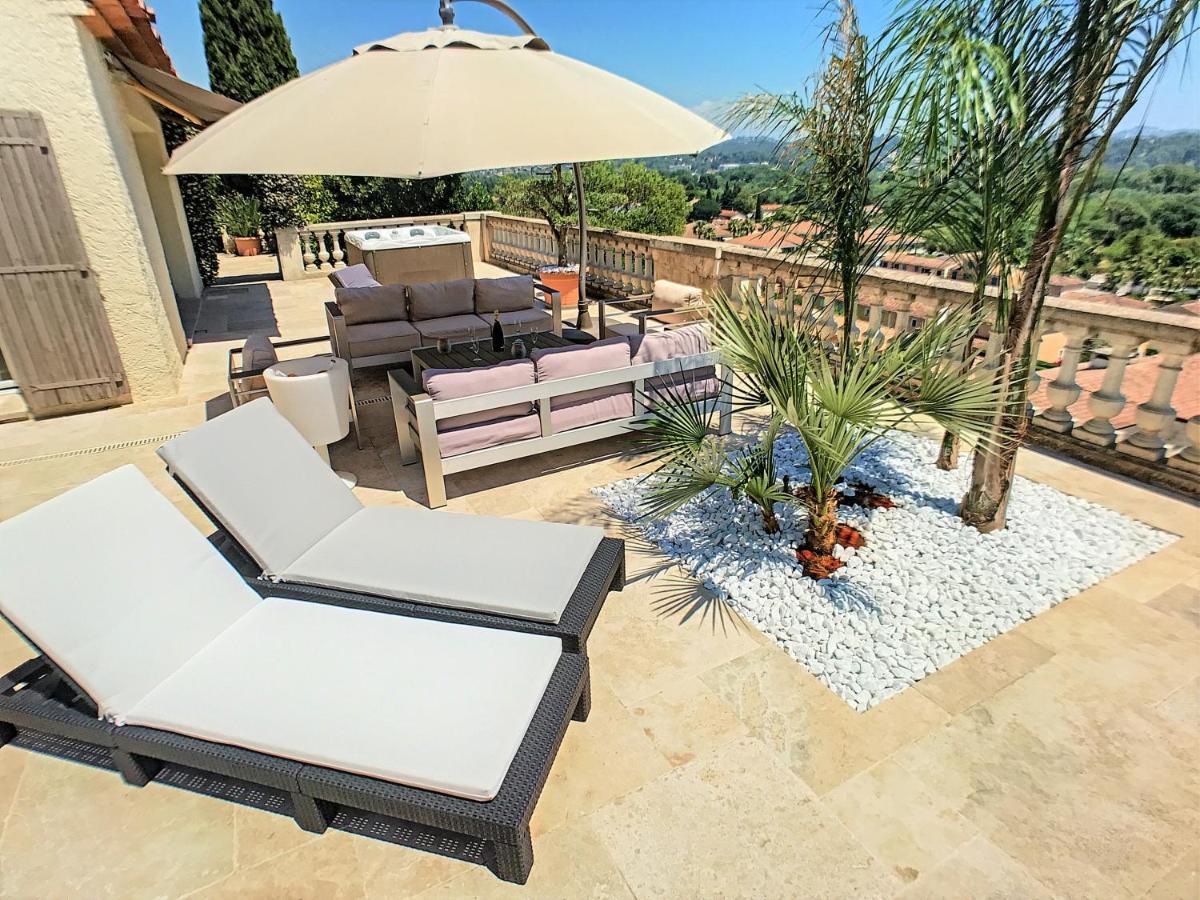 3 Bedrooms Villa Near Cannes - Pool & Jacuzzi - Sea View Mandelieu La Napoule Ngoại thất bức ảnh