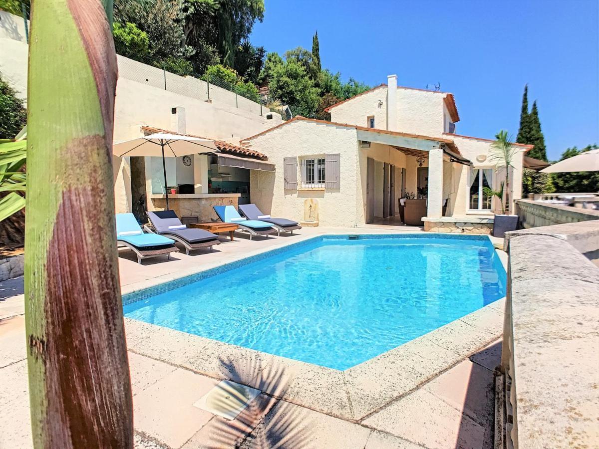 3 Bedrooms Villa Near Cannes - Pool & Jacuzzi - Sea View Mandelieu La Napoule Ngoại thất bức ảnh