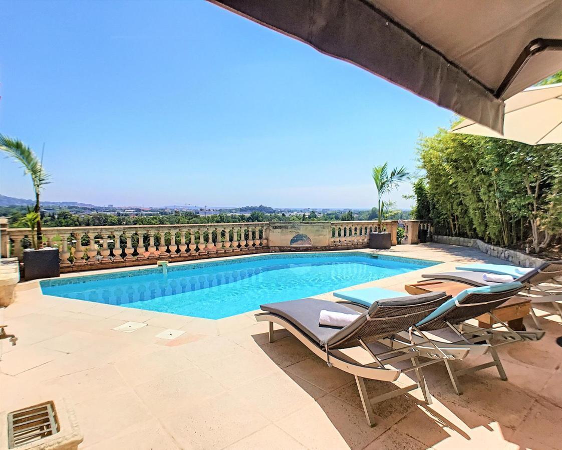 3 Bedrooms Villa Near Cannes - Pool & Jacuzzi - Sea View Mandelieu La Napoule Ngoại thất bức ảnh