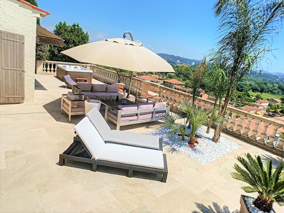 3 Bedrooms Villa Near Cannes - Pool & Jacuzzi - Sea View Mandelieu La Napoule Ngoại thất bức ảnh